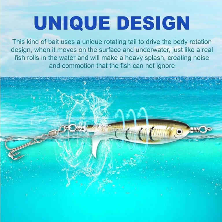 3PCS Floating Rotating Body Fishing Lures for Freshwater & Saltwater