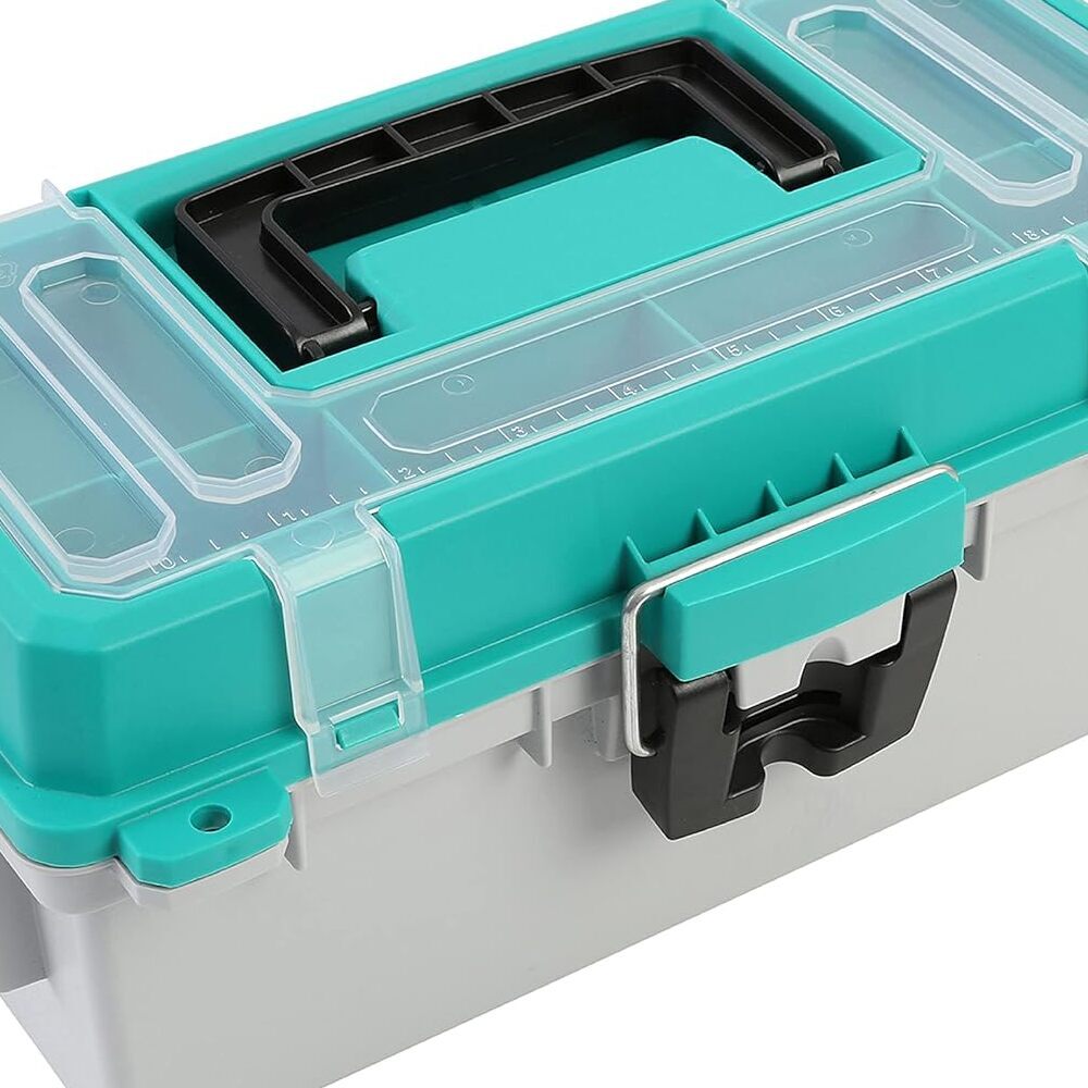 Water Resistant Fishing Tackle Box with Handy Carry Handle