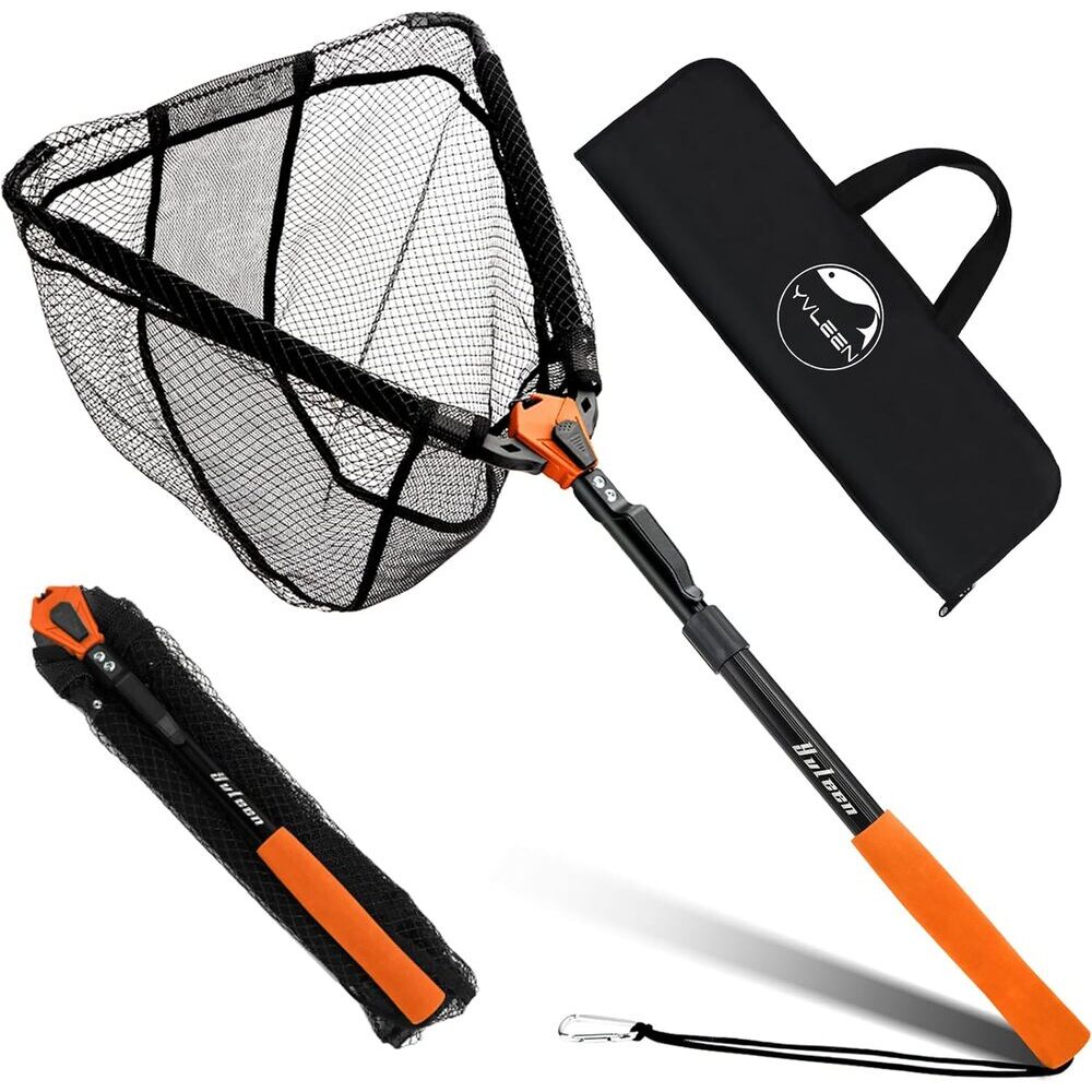 Foldable & Lightweight Fish Landing Net for Easy Catch and Release