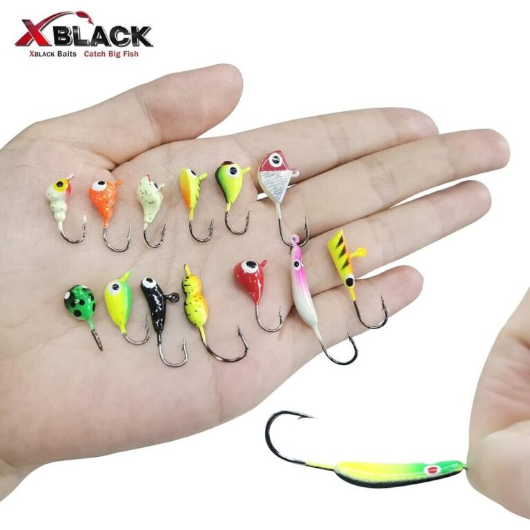 55Piece Ice Fishing Jigs Kit Ultimate Lures for Your Winter Fishing