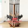 360° Rotating Fishing Rod Rack Garage Organizer Holds 16 Poles