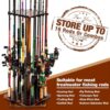 360° Rotating Fishing Rod Rack Garage Organizer Holds 16 Poles