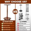 360° Rotating Fishing Rod Rack Garage Organizer Holds 16 Poles