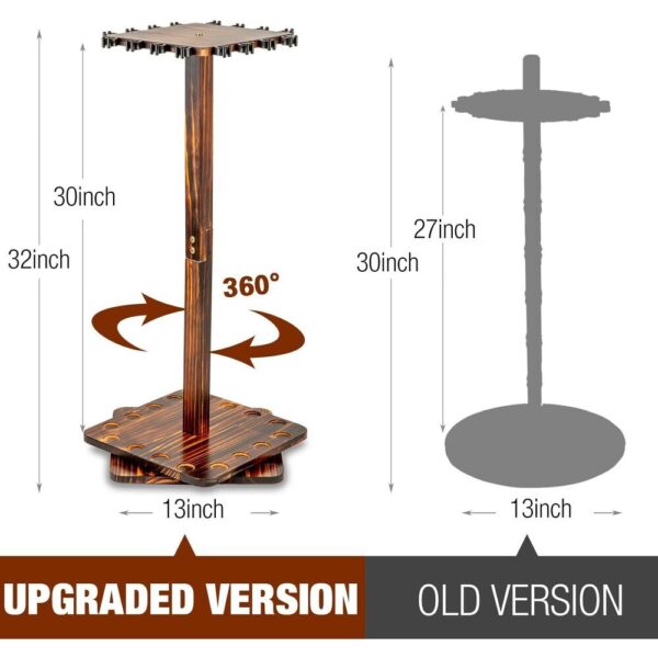360° Rotating Fishing Rod Rack Garage Organizer Holds 16 Poles