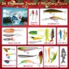 2025 Fishing Advent Calendar – 25-Day Mystery Lure Countdown Gift for Anglers