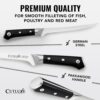 Fillet Knife for Fish-03 7" Razor Sharp Fillet Knife – Flexible German Steel Boning Blade for Fish & Meat