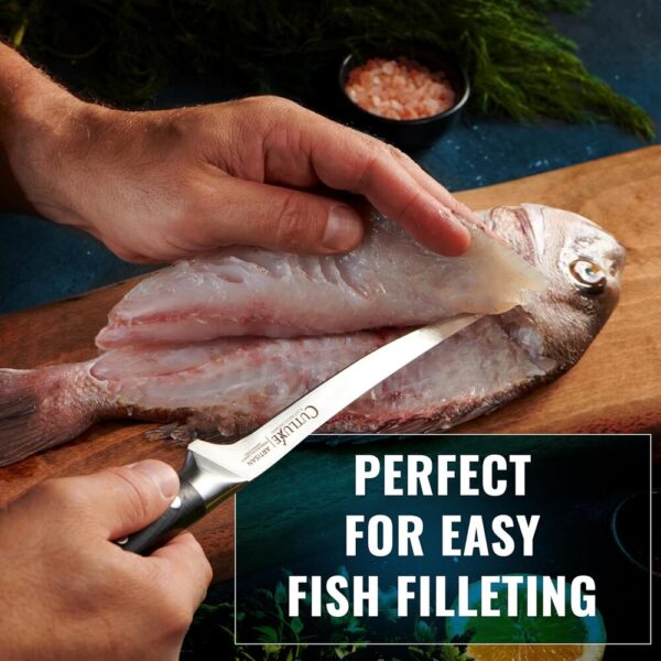 Fillet Knife for Fish-04 7" Razor Sharp Fillet Knife – Flexible German Steel Boning Blade for Fish & Meat