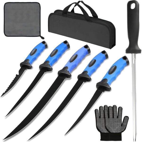 Pro Fish Fillet Knife Set 5″–9″ – Sharp, Durable, Ready to Clean & Cut