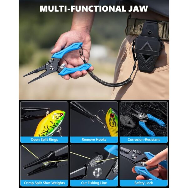 Fishing Tool Set – Corrosion-Resistant Pliers, Fillet Knife & Gripper Kit for Anglers