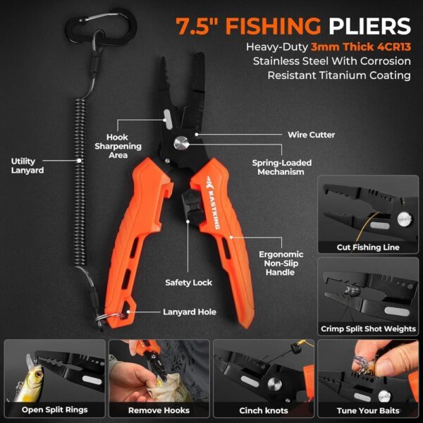All-in-One Fishing Gear Set – LED Headlamp, Pliers & Tactical Bracelet