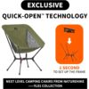 Snap Camping Chair,-03 SnapFold Fishing Chair – 1-Second Setup, Heavy-Duty 441 lb Portable Seat for Anglers