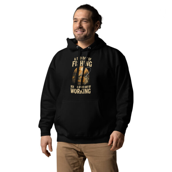 cotton-heritage-m2580-i-unisex-premium-pullover-hoodie-black-left-front-68fdf8e6dae3e.jpg Retro Fisherman Graphic Hoodie – A Bad Day of Fishing Beats Working