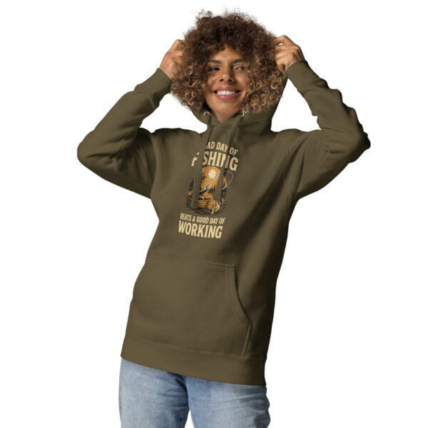 cotton-heritage-m2580-i-unisex-premium-pullover-hoodie-military-green-front-68fdf8e6b925d.jpg Retro Fisherman Graphic Hoodie – A Bad Day of Fishing Beats Working