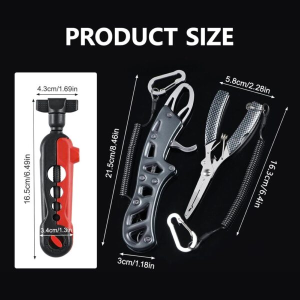 ishing Tool Gift for Men-07 Pro Fishing Gift Set – Pliers, Hook Remover & Lip Gripper Kit for Fresh & Saltwater