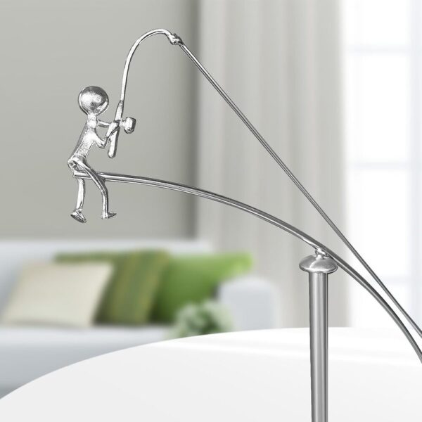 Fishing in Motion – Stainless Steel Kinetic Desk Sculpture for Relaxation & Focus