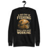 Retro Fisherman Premium Sweatshirt – A Bad Day of Fishing Beats Working