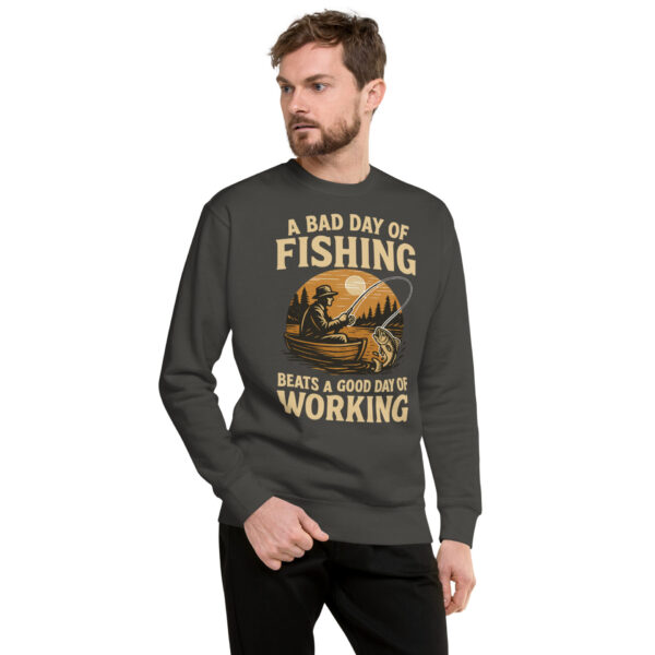 unisex-premium-sweatshirt-vintage-black-front-68fdfa88cc296.jpg Retro Fisherman Premium Sweatshirt – A Bad Day of Fishing Beats Working