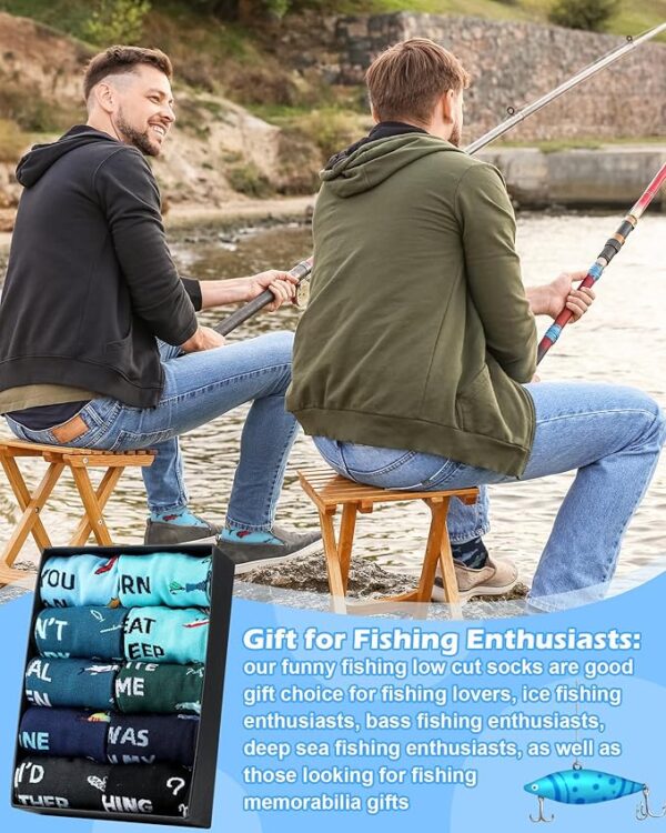 Funny Fishing Socks – 10 Pairs Low-Cut Cotton Gift Set