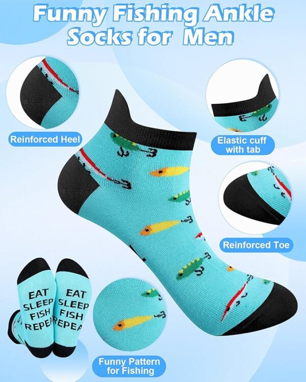 Funny Fishing Socks – 10 Pairs Low-Cut Cotton Gift Set