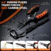 13 Pcs Fishing Tool Kit-04 13-Pc Pro Fishing Gear Kit – Knife, Pliers & Lip Gripper