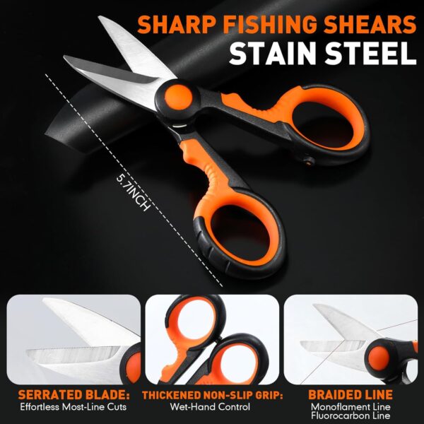 13 Pcs Fishing Tool Kit-05 13-Pc Pro Fishing Gear Kit – Knife, Pliers & Lip Gripper