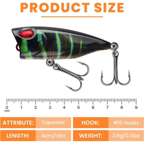 3D Bionic Fishing Lures-05 7-Pack 3D Bionic Lures with Rattle & Razor-Sharp Hooks