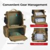 52L Fishing Water-Resistant Backpack with Rod Holders & 4 Boxes