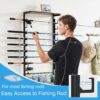 Fishing Rod Holder for Garage,-03 Fishing Rod Holder Rack – 3-Tier Wall Mount for 9 Rods