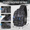 Heavy-Duty Waterproof Fishing Backpack – Includes 3600 Tackle Trays, Fish Lip Gripper, & Precision Pliers